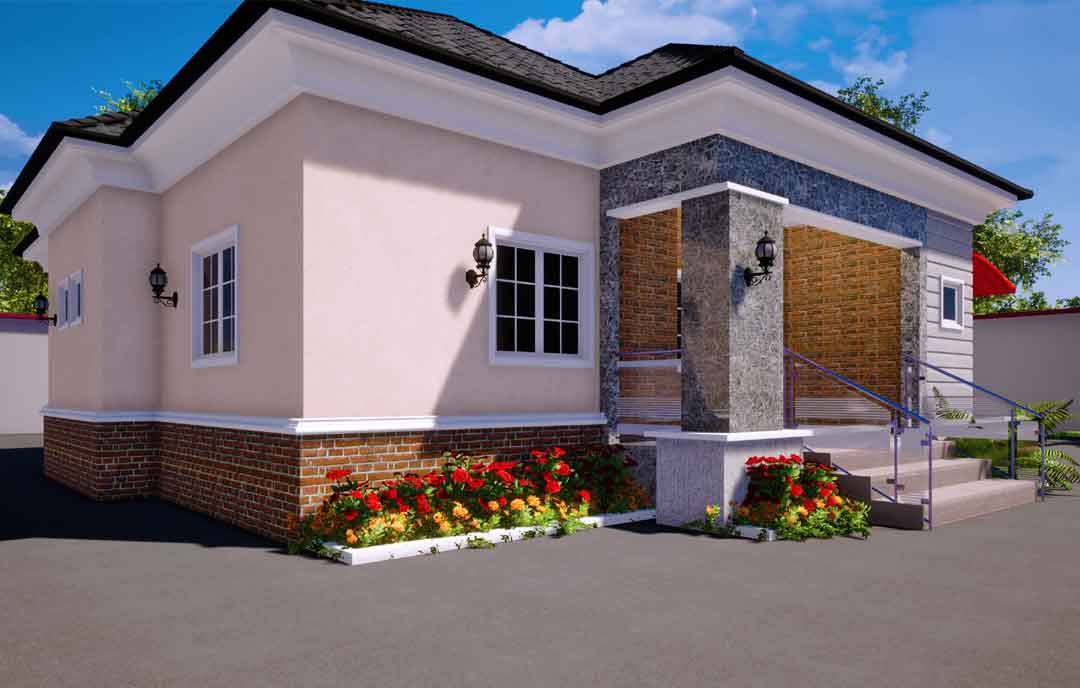 Nigerian House Plan Portable 3 Bedroom