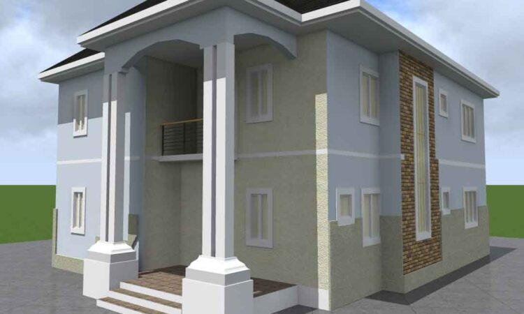 4-bedroom duplex house