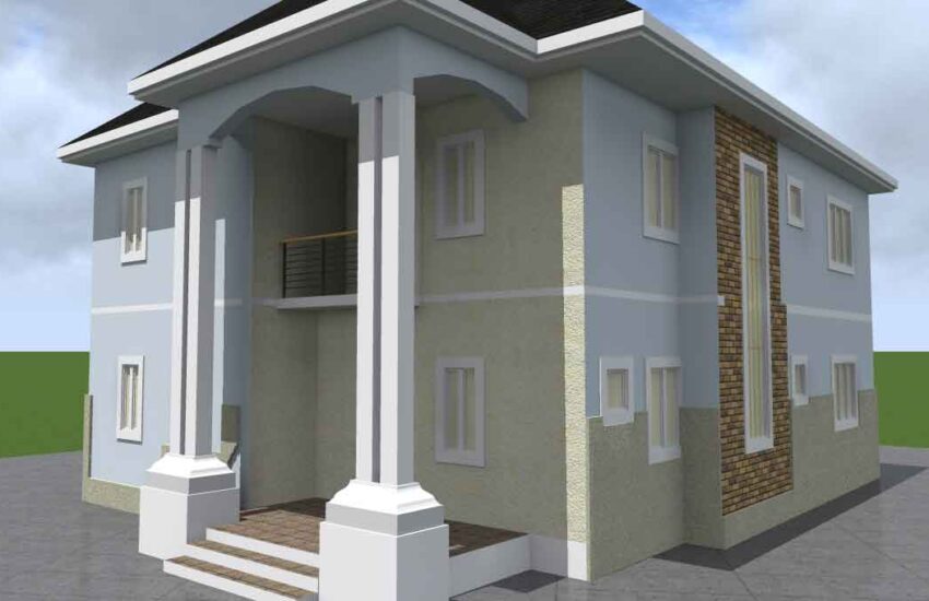 4-bedroom duplex house