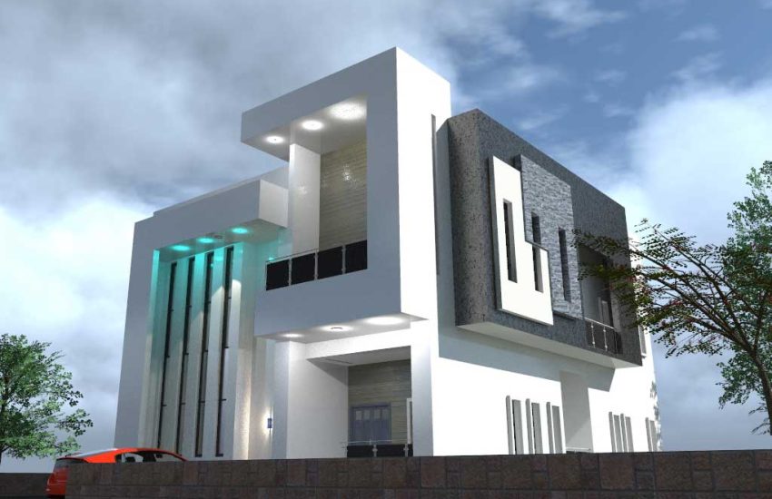 roofless duplex house plan
