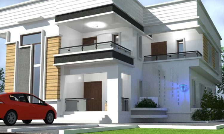roofless duplex house plan