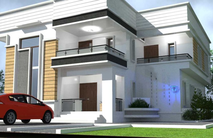 roofless duplex house plan