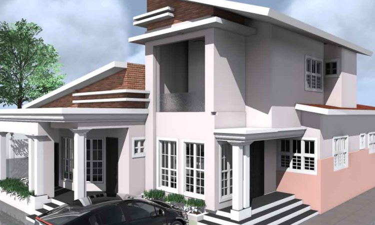 duplex house plan flat roof