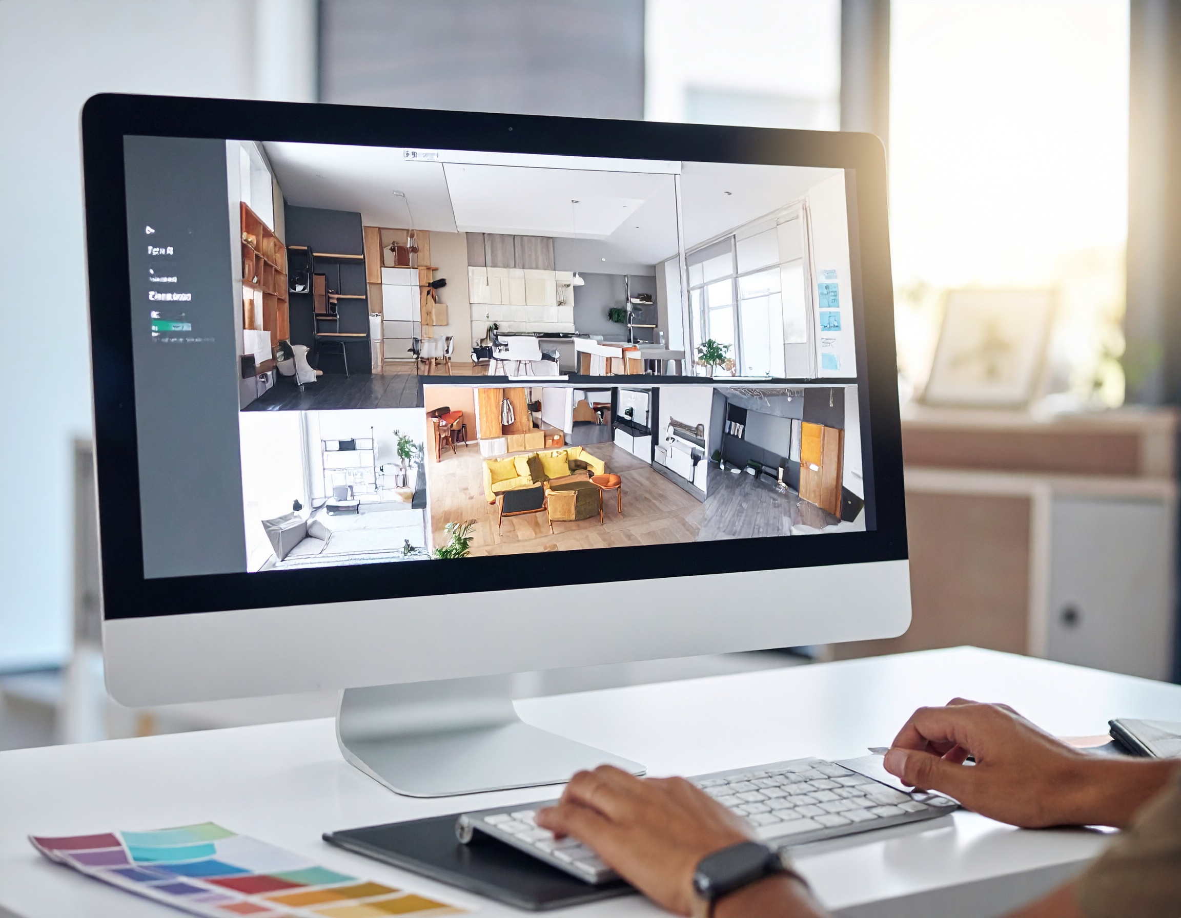 3D home design software showing realistic house layout and interiors