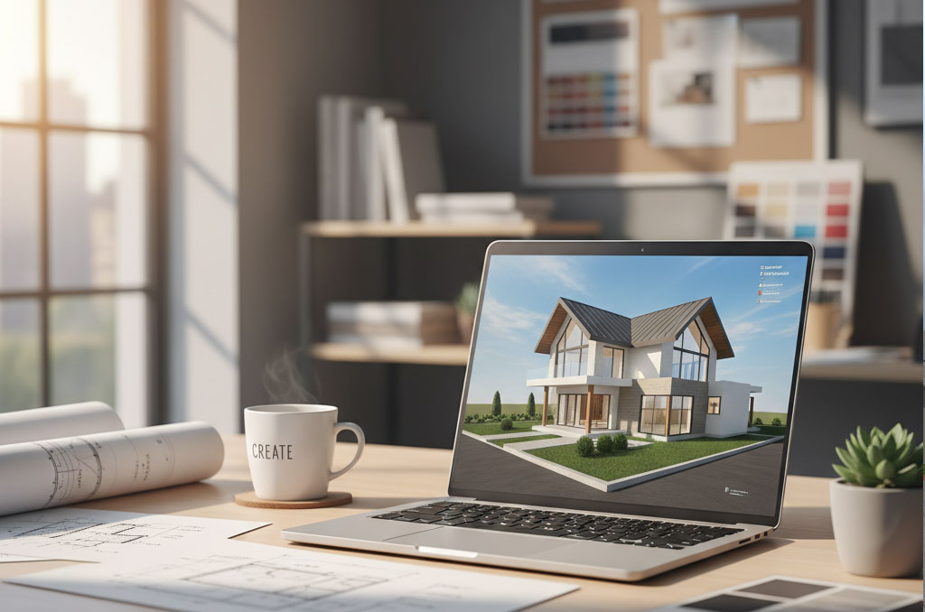 3D home design workspace