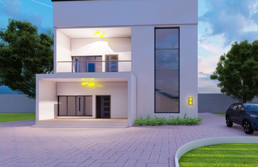 4 bedroom duplex house plan