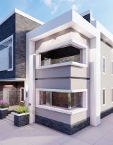 2 and 3 bedroom semi detached house plan