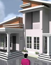 duplex house plan flat roof