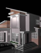 duplex house plan flat roof