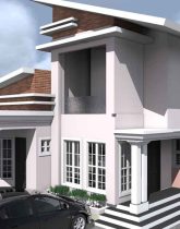 duplex house plan flat roof