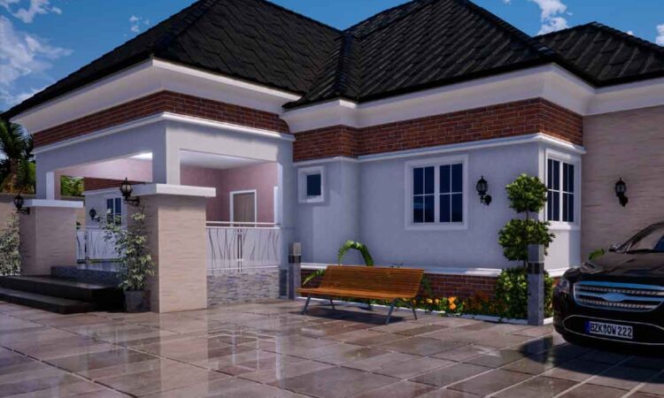 Nigerian house plan 3 bedroom bungalow