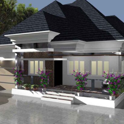 Nigerian house plan 4 bedroom bungalow