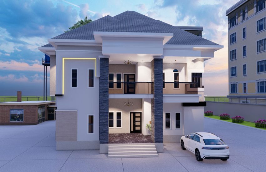 5 bedroom duplex house plan