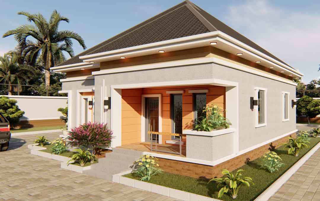 Portable 2 Bedroom Nigerian House Plan