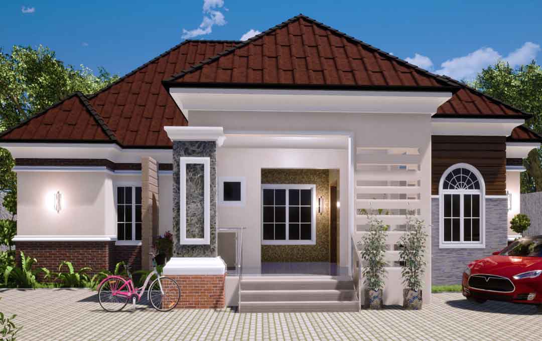 3 bedroom Nigerian detached house plan design